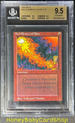 MTG Limited Edition Beta 1993 Red Elemental Blast BGS 9.5Q (TRUE