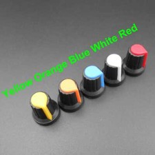 100Pc 6MM WH148 Potentiometer AG2 Plastic Amplifier knob Cap Plum Handle 15X17MM