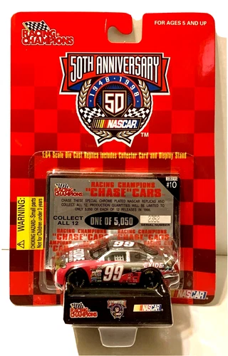 Jeff Burton  1998 Racing Champions 1/64 #99 EXIDE Racing Chrome Chase Car Ford