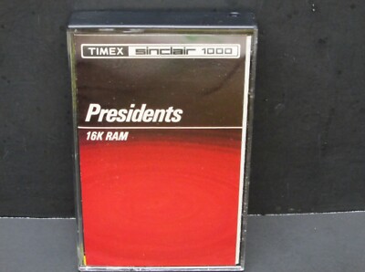 Presidents, Timex Sinclair 1000, 1982, Cassette & Manual, Never Used