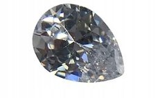 Pietra decorativa ZIRCONIA bianca a goccia 6x4 mm per gioielli 1 pz.