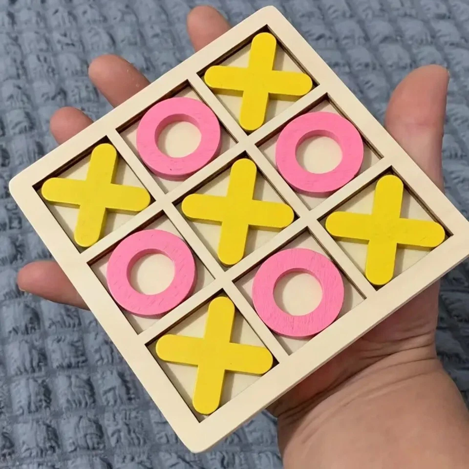Wooden XO Triple Tic-tac-toe Battle Board Game for kids! *NEW* - Image 2 of 4