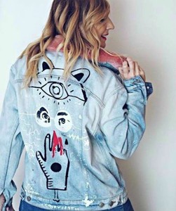 zara graffiti denim jacket