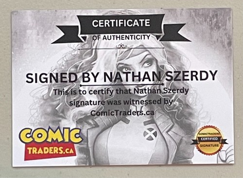 Edge of Spider-Verse #1 minorista comercial exclusivo Nathan Szerdy certificado de autenticidad firmado casi nuevo - Imagen 3 de 3