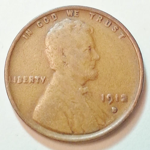 1912 D Lincoln Wheat Cent / Penny   *VG - VERY GOOD*    **FREE SHIPPING**