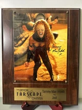 Official Farscape Convention TAMMY MacINTOSH  Jool Signed Photo Plaque 2001