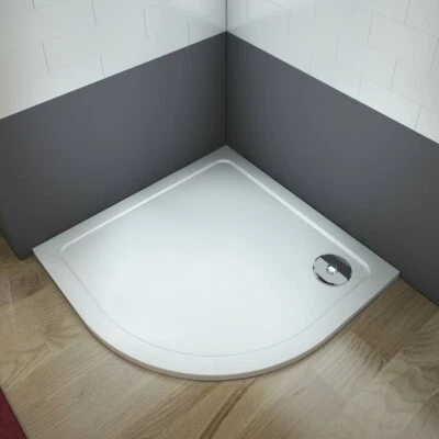 Quadrant Stone Resin Tray+Waste 30 mm Height For Shower Enclosure Doors Cubicle