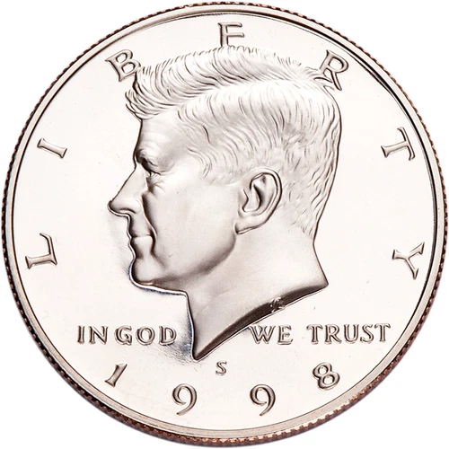 1998 -S Kennedy half dollar Gem DCAM Proof 90% Silver