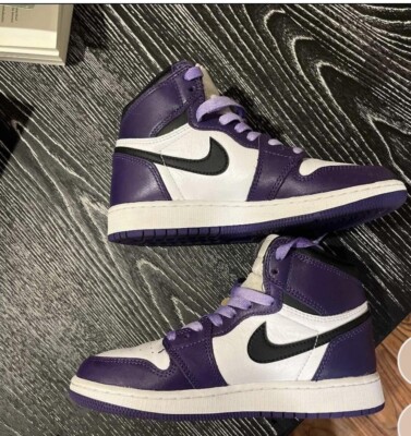 air jordan 1 mid se black field purple white