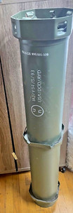 PA116 military-grade metal container used for storing and transporting 120mm tan
