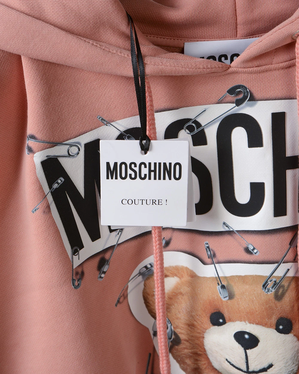 Felpa Moschino Sweatshirt Hoodie Cotone Donna Rosa V17055527 1147