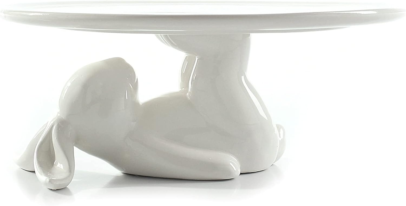 Cupcake Stand Ceramic Dessert Plates for Snacks and Cookies, Bunny Candy Dish Gi-image