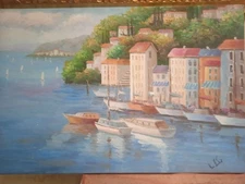 Square Landscape Hand Painted Oil on Canvas 60x90 CM With Subject Frame