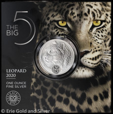 2020 $1 South African Mint 1 oz Silver The Big 5 Leopard