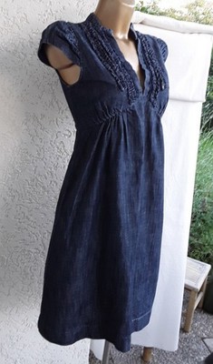 Marella Jeans kleid ca 36 Max mara blau top zustand zum Binden