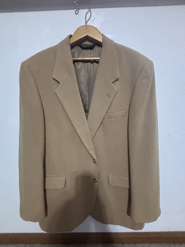 Botany 500 Men’s 100% Camel Hair Blazer Tan Sport Coat Made in USA Vintage