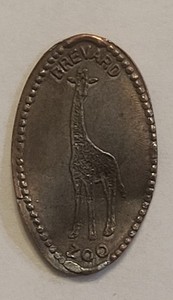 Brevard Zoo Melbourne FL GIRAFFE Elongated Pressed Penny RETIRED LOT B1P1.A6