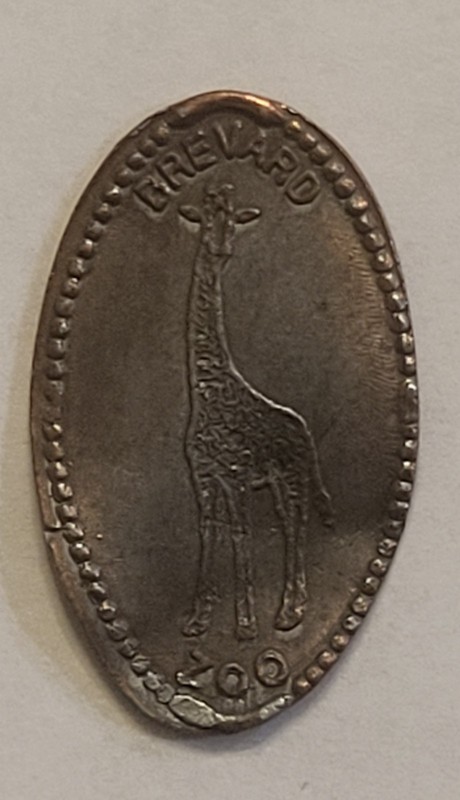 Brevard Zoo Melbourne FL GIRAFFE Elongated Pressed Penny RETIRED LOT B1P1.A6