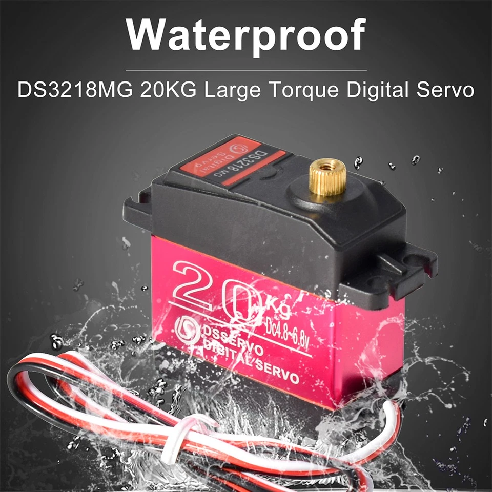 20KG Waterproof Servo 0.14sec Metal Gear Digital Servo for 1/8 1/10 1/12 RC Car - Image 2 of 4