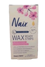 NAIR HAIR REMOVER WAX READY STRIPS FOR FACE  BIKINI 8 Ct ORCHID CHERRY BLOSSOM