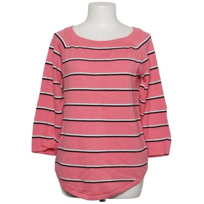Jeanne Pierre, Pullover, Größe: S, Pink/Weiß/Schwarz, Baumwolle, Streifen #qMx