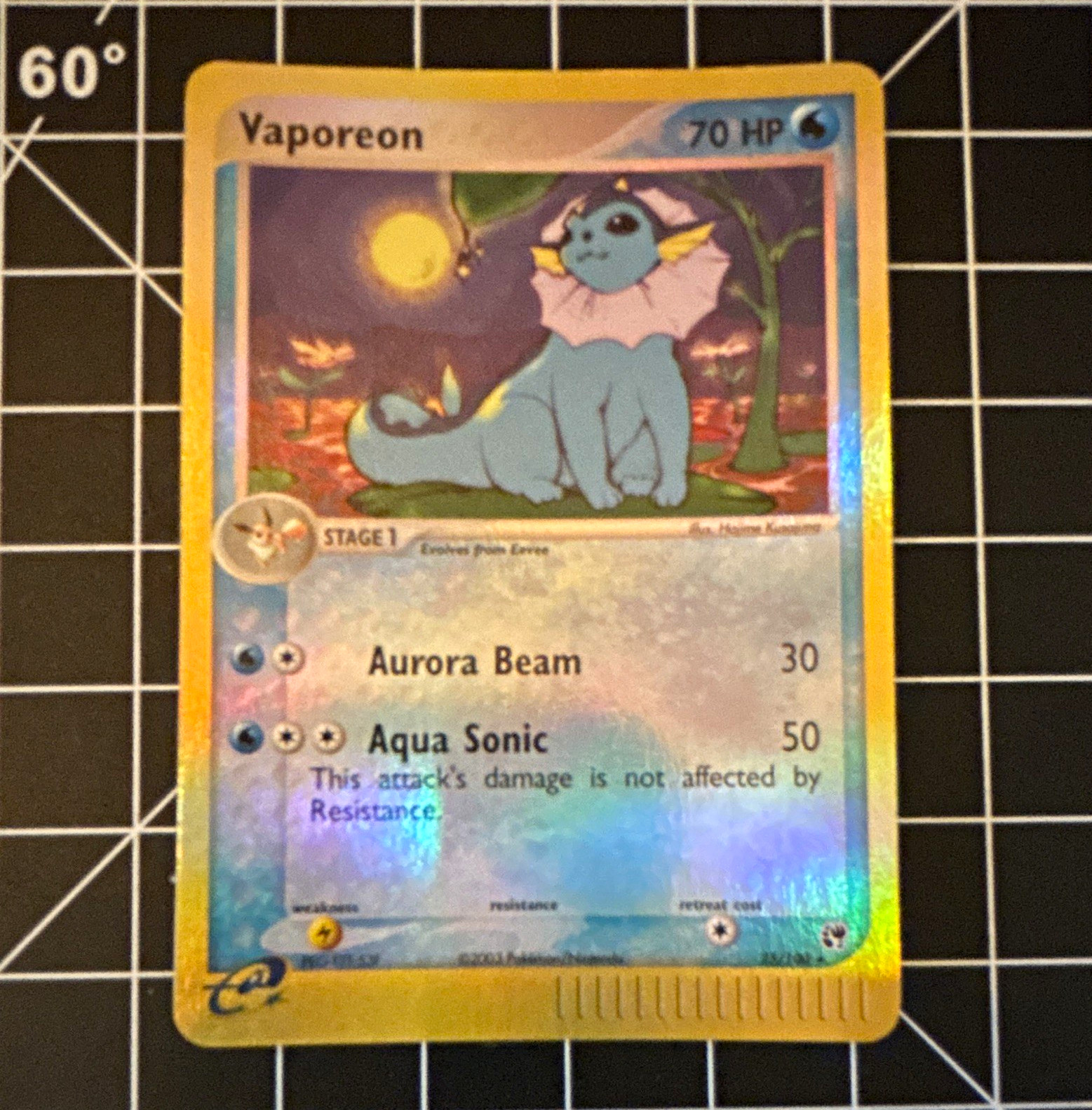 Pokémon TCG Vaporeon Reverse Holo Rare 25/100 Sandstorm English 80 HP
