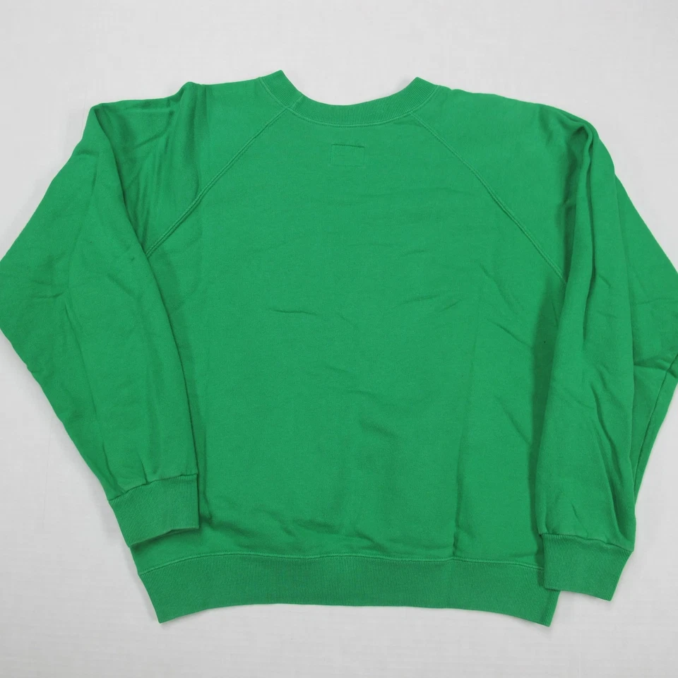 Sudadera De Colección Benetton Cuello Redondo Para Hombre Grande Verde Calce Recortado Bordada 90 Foto 4 de 4