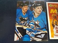 Jeff Norton San Jose Sharks 1994-95 Flair Hockey NHL OVERSIZE BLANK BACK WOW