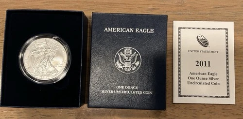 U.S. Mint 2011 American Eagle 1 oz .999 Silver Uncirculated Coin Uncertified