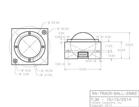 Track Ball 2 inch Arcade Game Trackball for Jamma 60-IN-1 Jamma iCade PCB board