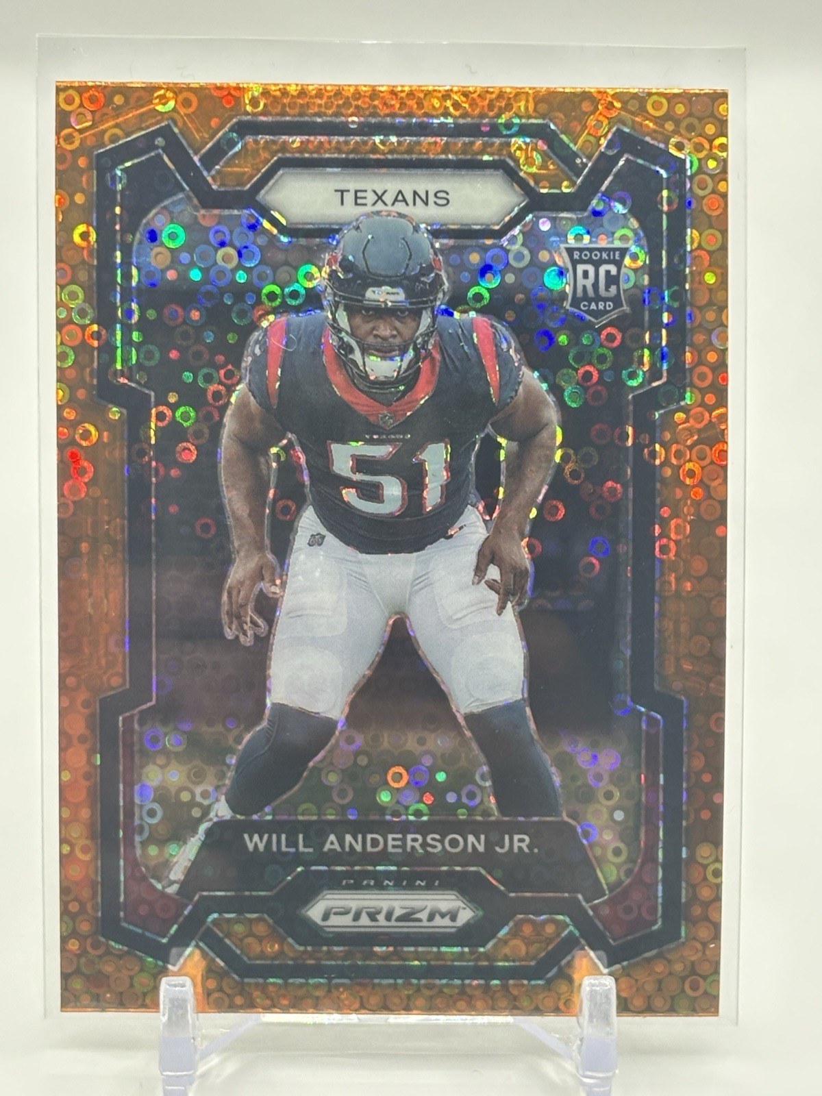 2023 Panini Prizm Will Anderson Jr Orange Disco Prizm Rookie RC #342 Texans