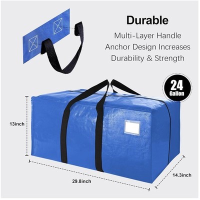 Heavy Duty Storage Bags 12 Pack - XL Size, Strong Material