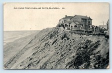 POSTCARD BLACKPOOL - OLD UNCLE TOMS CABIN AND CLIFFS - CORONA PUBLISHING Co.