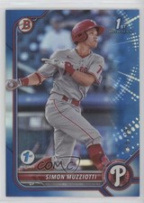 2022 Bowman 1st Edition Blue Foil 88/150 Simon Muzziotti #BPPF-40 0q4s