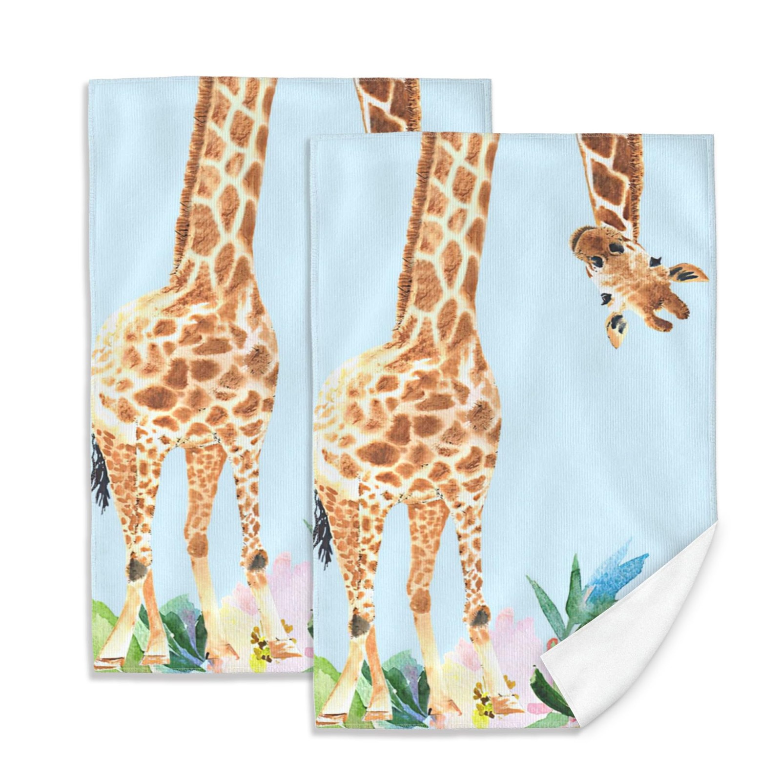 S Set Of 2 Decorative Hand Bath Towel Fo...