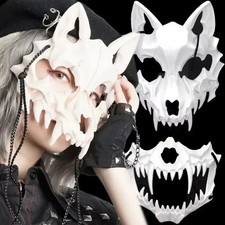 Tier Schädel Skelett Maske Halloween Wolf Zähne Verkleidung Knoche Scary