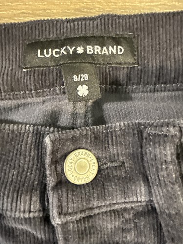 Lucky Brand Womens Pants 8/29 Black Corduroy Stevie High Rise Flare Bell bottom - Bild 5 von 20