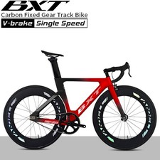 BXT Carbon Track Bike T800 Single Spee Fixed Gear Rennrad with Front V/Rim Brake