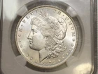 1878-P 7/8 $1 MORGAN SILVER ONE DOLLAR  7 OVER 8 TAIL FEATHERS NGC MS64