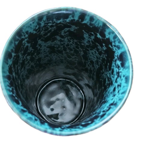 Bennington Potters Pottery Agate Green & Black Utensil Holder 1398 7 5/8" Tall - Picture 4 of 9