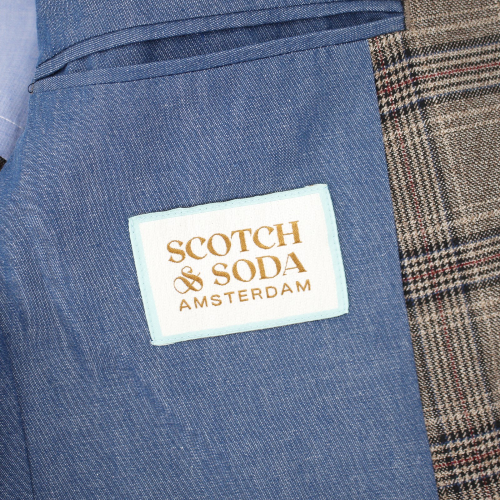 NWT Scotch soda Sport coat Mens medium unstructured half lined lightweight plaid