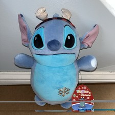 NEW Squishmallows HugMees 10  Inch Disney Christmas Stitch Antlers  Snowflake