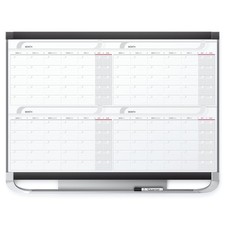 Dry Erase Calendar Board, Magnetic Whiteboard Planner, 3' x 2', 4 Months, Tot...