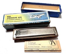The American Ace Harmonica, Hohner-Panarmonic Key of C Made Ireland Box Vintage