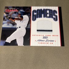 2002 Donruss Originals Gamers Game Used Jersey W/ Pinstripe Alfonso Soriano #d 