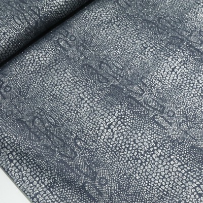 1 m Designer Jeans Schlangenmuster Glitzer mittelschwer Meterware
