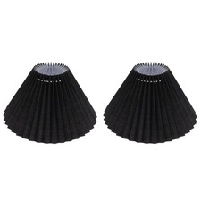 Set of 2 Table Lamp Shades Boho Black for Lamps Bedside Lampshades
