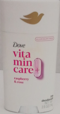 Dove VitaminCare+ Deo Stick Raspberry & Rose Aluminum-Free 2.6 oz