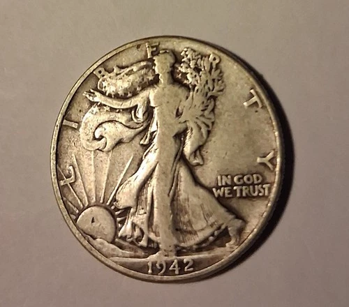 1942 (P) Walking Liberty Half Dollar Fine 90% Silver