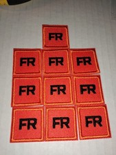 10pc FR Fire Retardant Patches 1 Inch Iron on FRC XXL XL L M S Shirt Jacket Pant